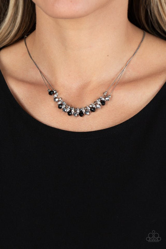 Shimmering High Society - Black - Paparazzi Necklace Image