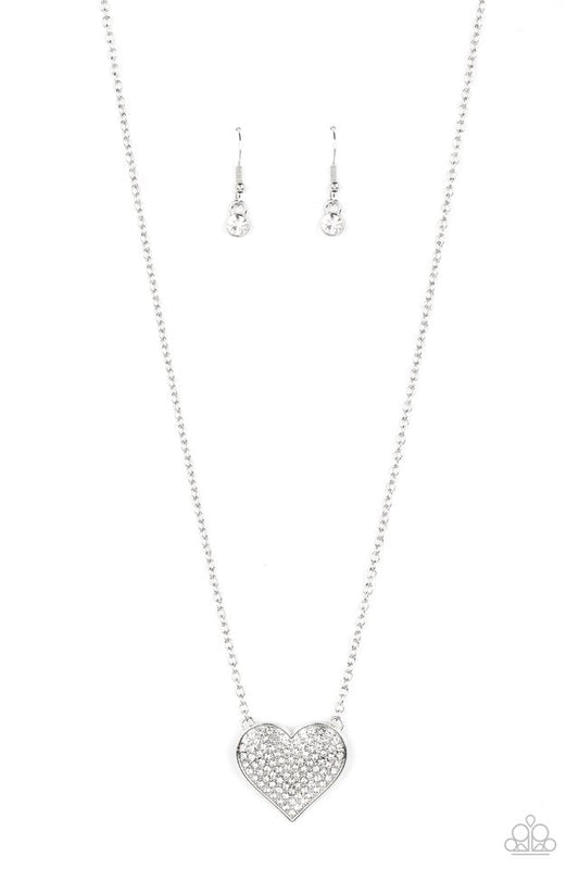 Spellbinding Sweetheart - White - Paparazzi Necklace Image