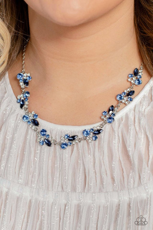 Swimming in Sparkles - Blue - Paparazzi Necklace Image