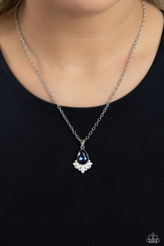 Fancy Fringe - Blue - Paparazzi Necklace Image
