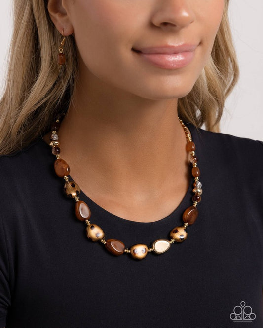 Spotted Safari - Brown - Paparazzi Necklace Image