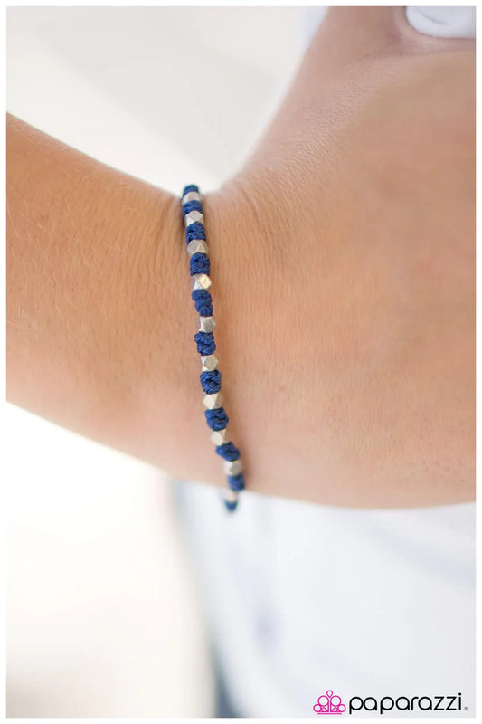 Paparazzi Bracelet ~ CORD-ially Invited  - Blue