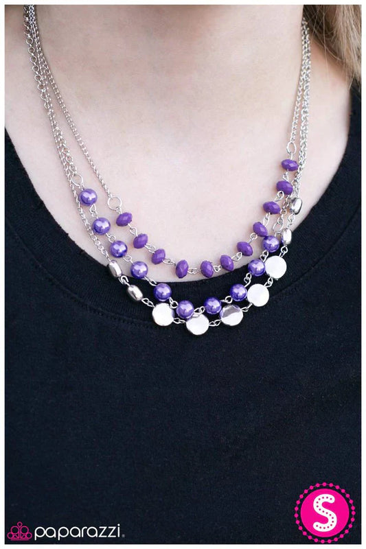 Paparazzi Necklace ~ Living The Glamorous Life - Purple