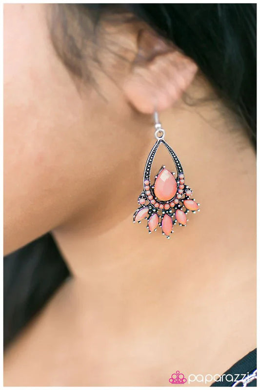 Paparazzi Earring ~ Something Borrowed - Pink