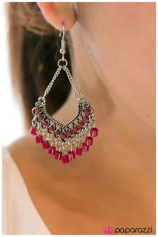 Paparazzi Earring ~ On A Magic Carpet Ride - Pink