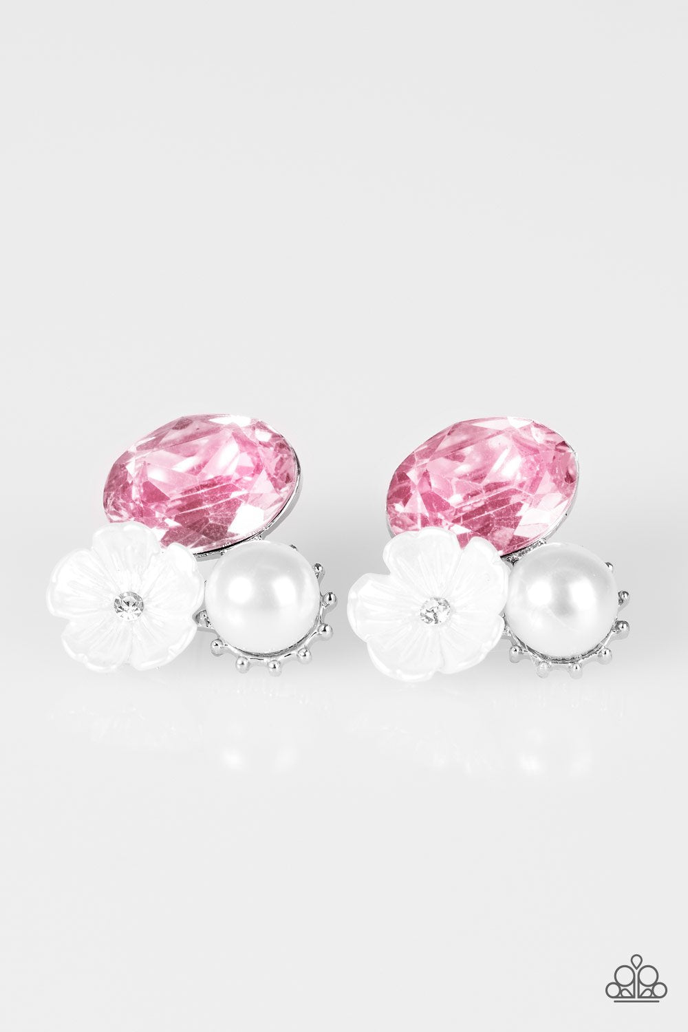 Paparazzi Earring ~ Lily Lagoon - Pink Post