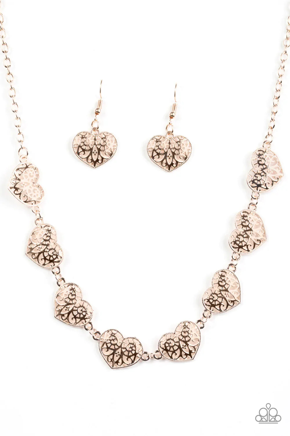 Paparazzi Necklace ~ Easy To Adore - Rose Gold