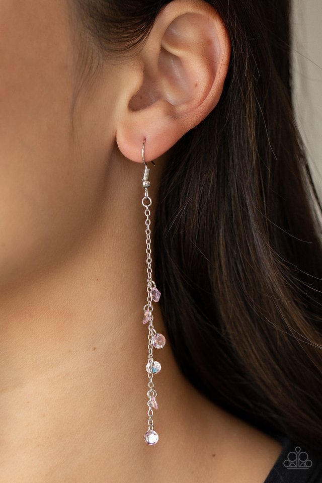 ​Extended Eloquence - Pink - Paparazzi Earring Image