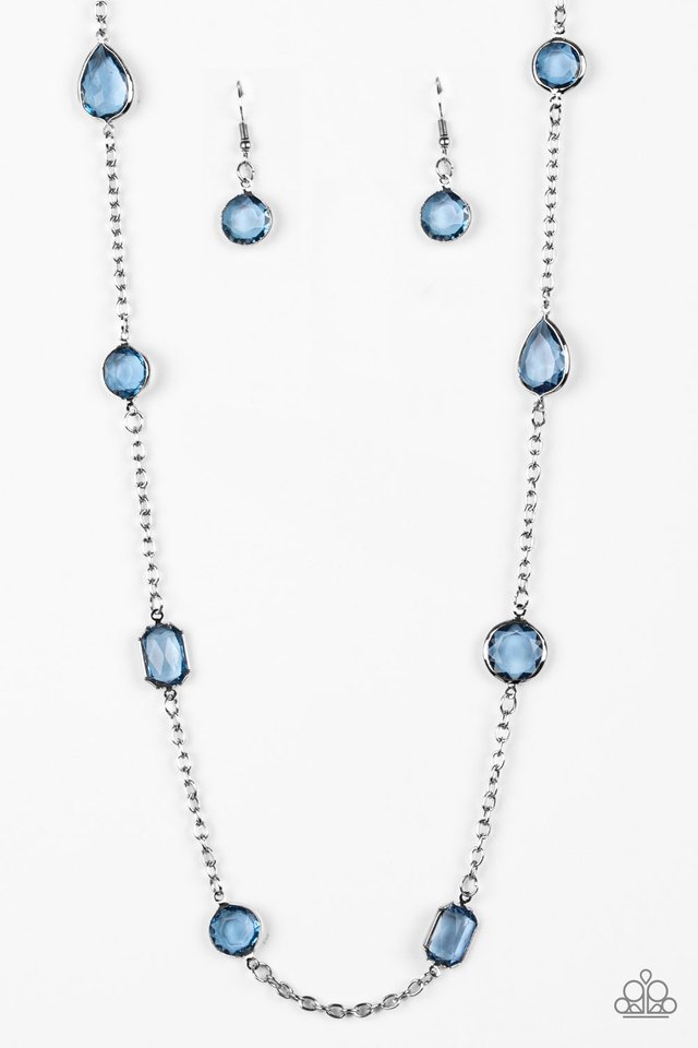 Glassy Glamorous - Blue - Paparazzi Necklace Image