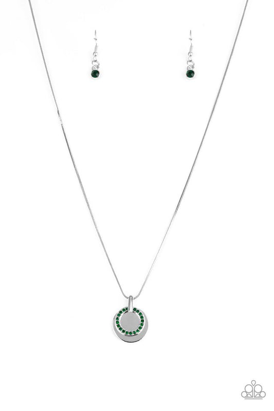 Front and CENTERED - Green - Paparazzi Necklace Image