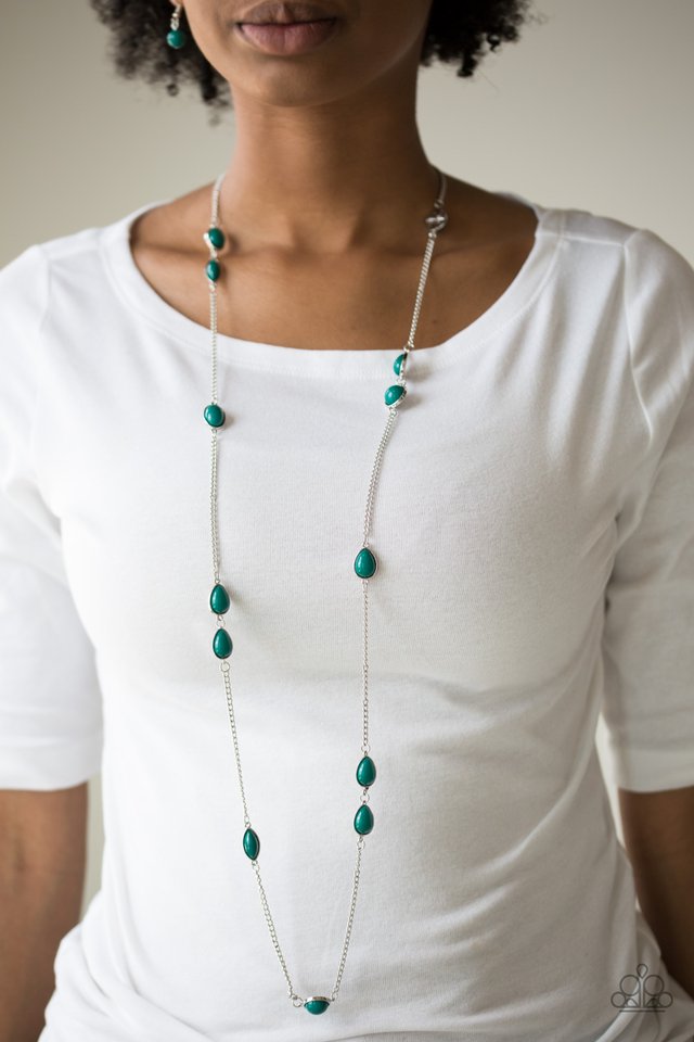 Pacific Piers - Green - Paparazzi Necklace Image