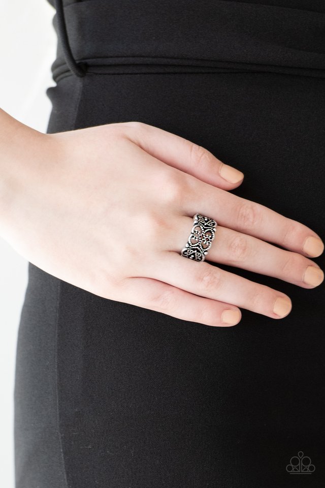 Tell Me How You Really FRILL - Silver - Paparazzi Ring Image