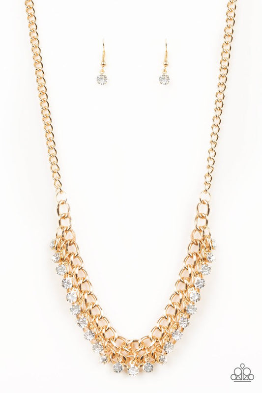 Glow and Grind - Gold - Paparazzi Necklace Image