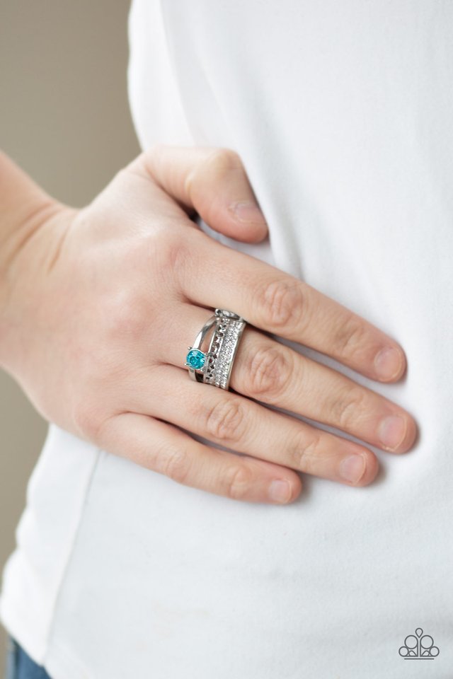 The Overachiever - Blue - Paparazzi Ring Image