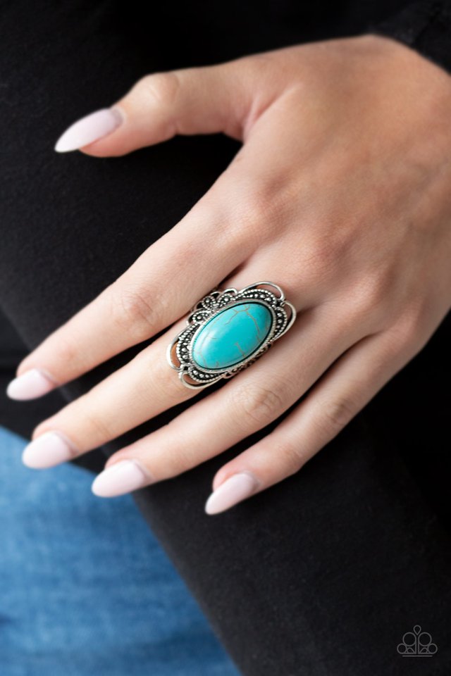 Desert Flavor - Blue - Paparazzi Ring Image
