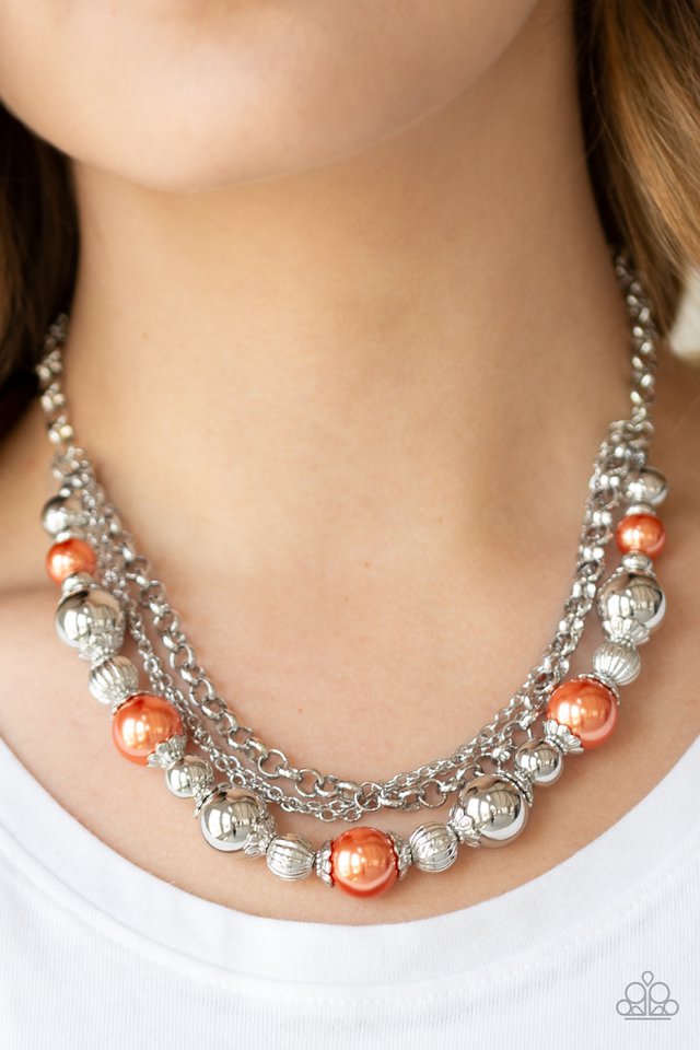 5th Avenue Romance - Orange - Paparazzi Necklace Image