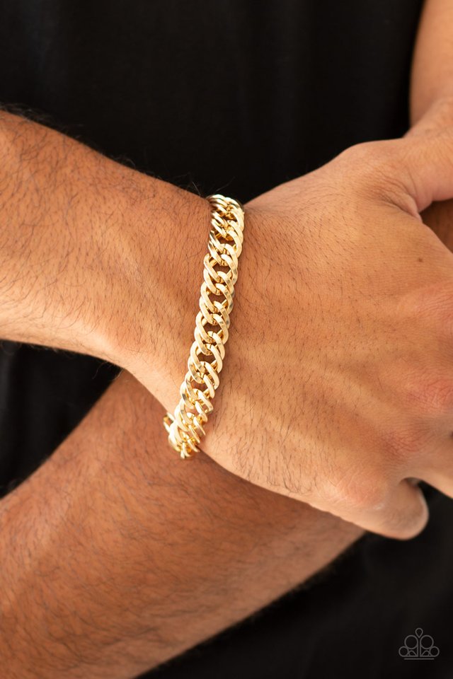 On The Ropes - Gold - Paparazzi Bracelet Image