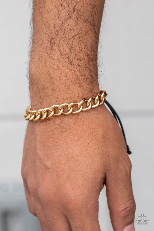 Sideline - Gold - Paparazzi Bracelet Image