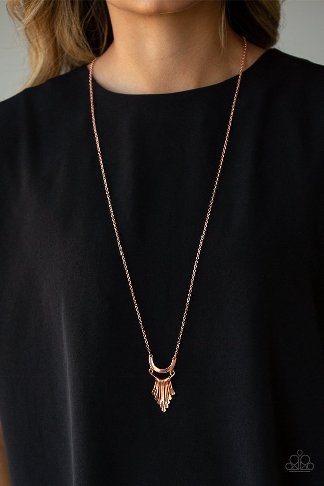 Trendsetting Trinket - Copper - Paparazzi Necklace Image