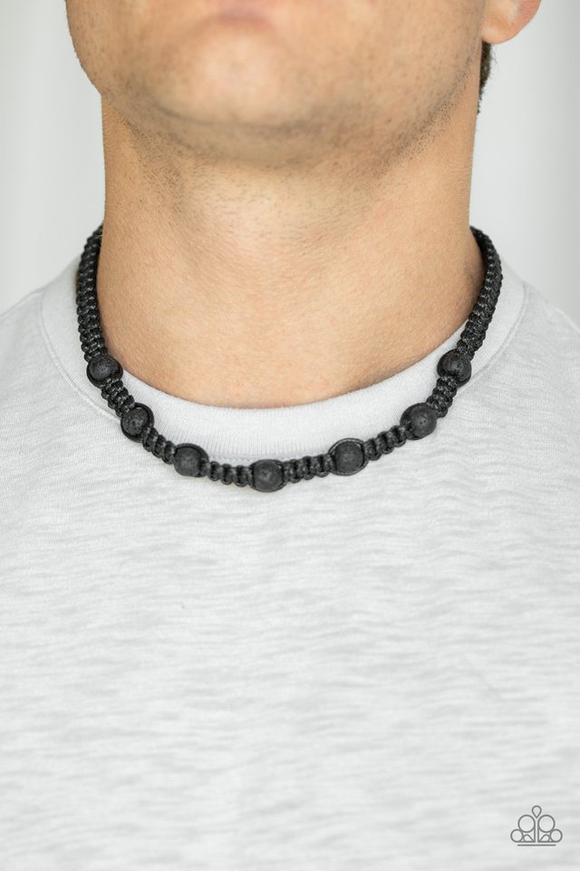 Rock Art - Black - Paparazzi Necklace Image
