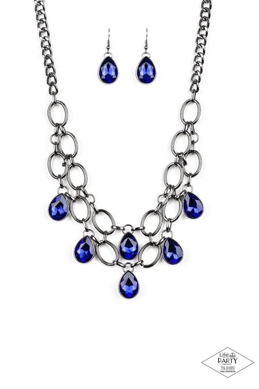 Paparazzi Necklace ~ Show-Stopping Shimmer - Blue