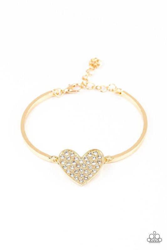 Paparazzi Bracelet ~ Heart-Stopping Shimmer - Gold