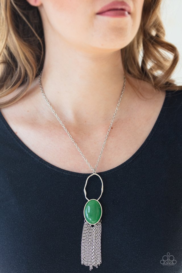 Dewy Desert - Green - Paparazzi Necklace Image