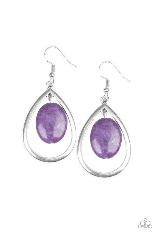 Seasonal Simplicity - Purple - Paparazzi Earring Image