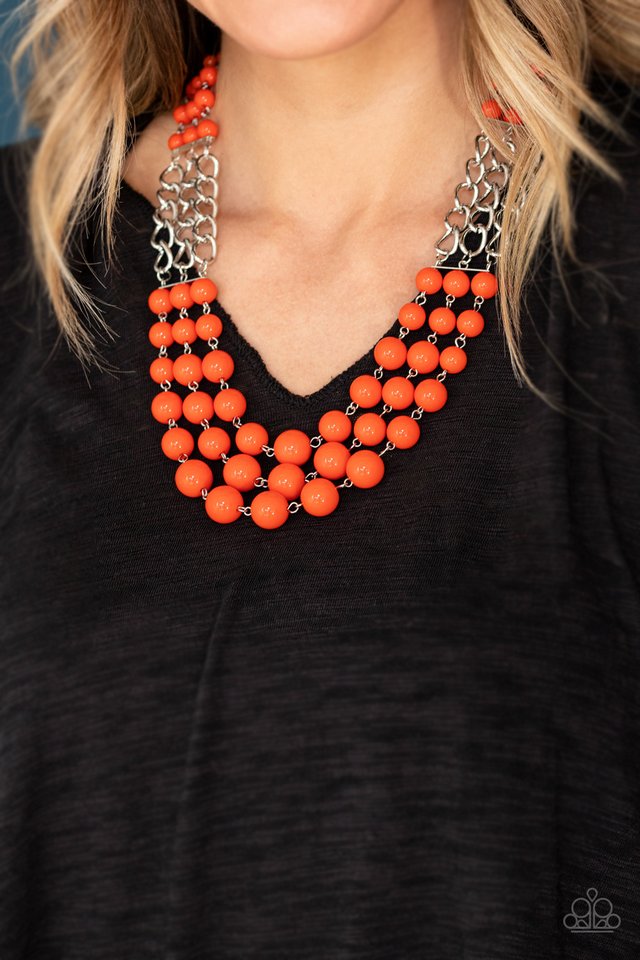A La Vogue - Orange - Paparazzi Necklace Image