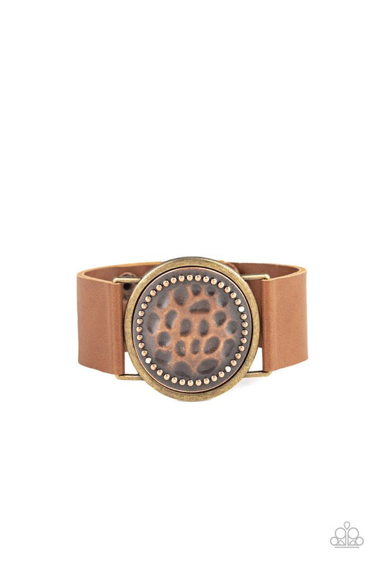 Hold On To Your Buckle - Copper - Paparazzi Bracelet Image