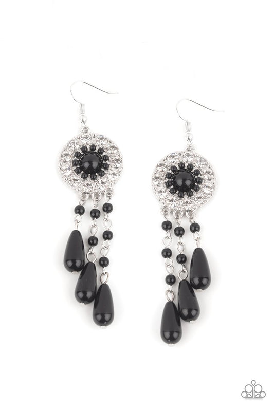 Dreams Can Come True - Black - Paparazzi Earring Image