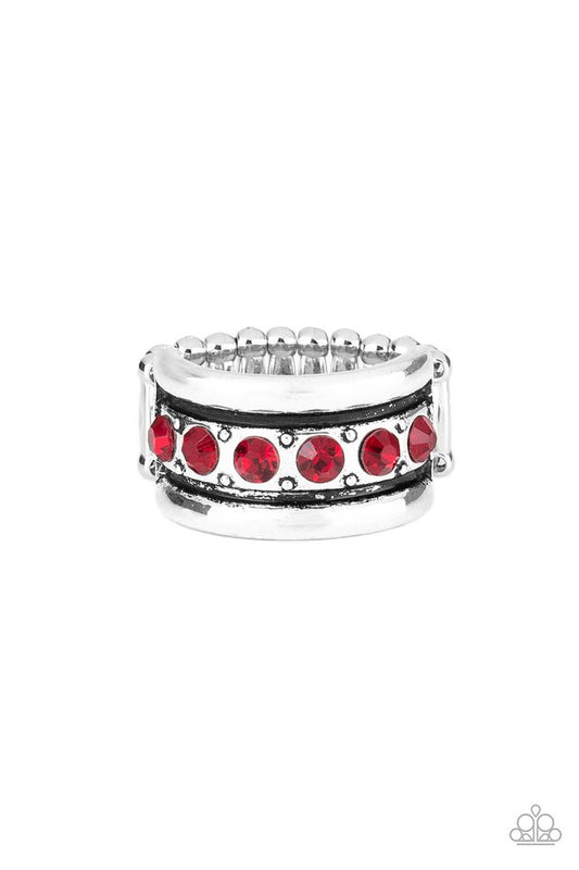 Dauntless Shine - Red - Paparazzi Ring Image