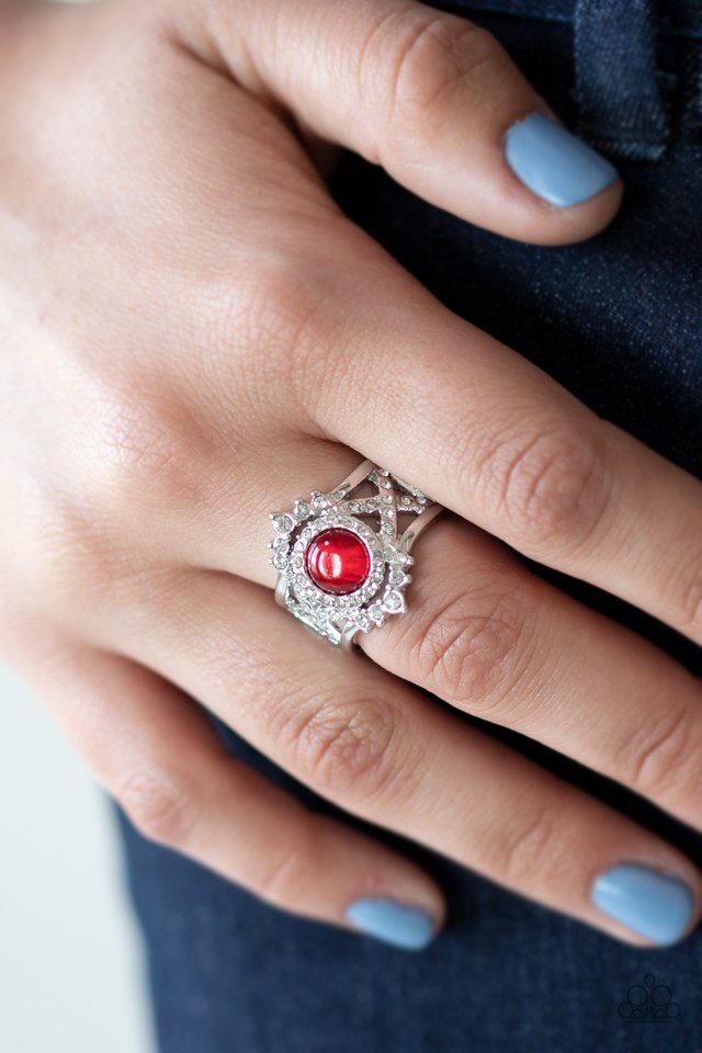 Decadently Dreamy - Red - Paparazzi Ring Image