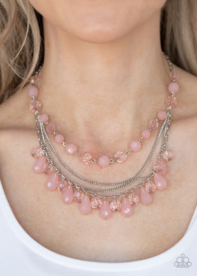 Awe-Inspiring Iridescence - Pink - Paparazzi Necklace Image
