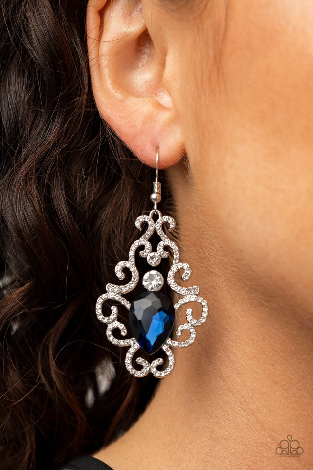 Happily Ever AFTERGLOW - Blue - Paparazzi Earring Image
