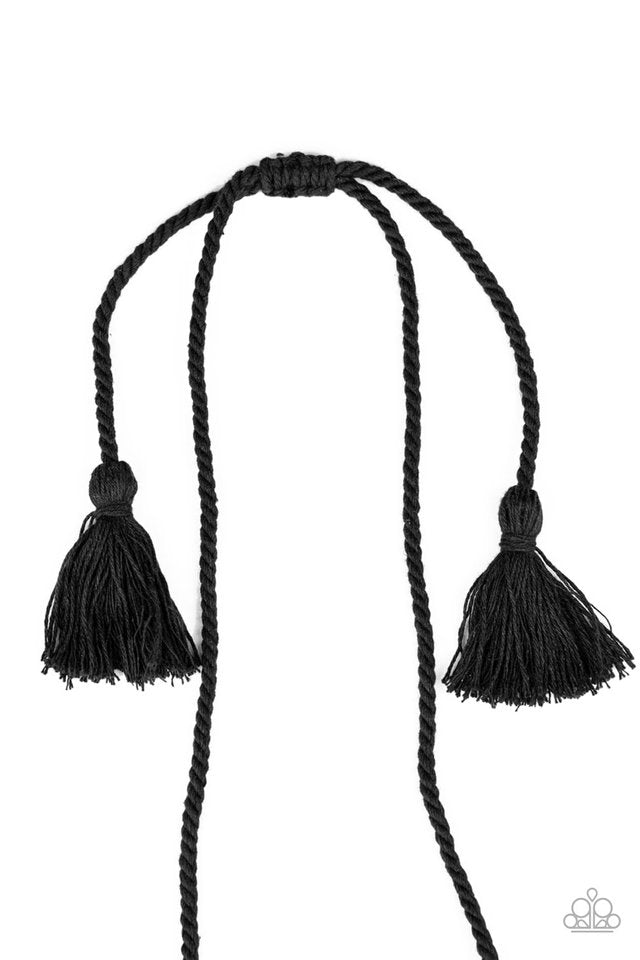Macrame Mantra - Black - Paparazzi Necklace Image