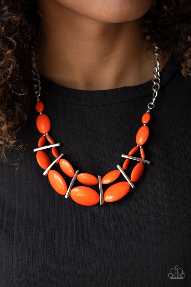 Law of the Jungle - Orange - Paparazzi Necklace Image