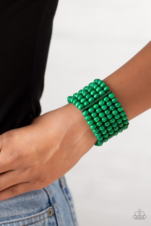 Tanning in Tanzania - Green - Paparazzi Bracelet Image