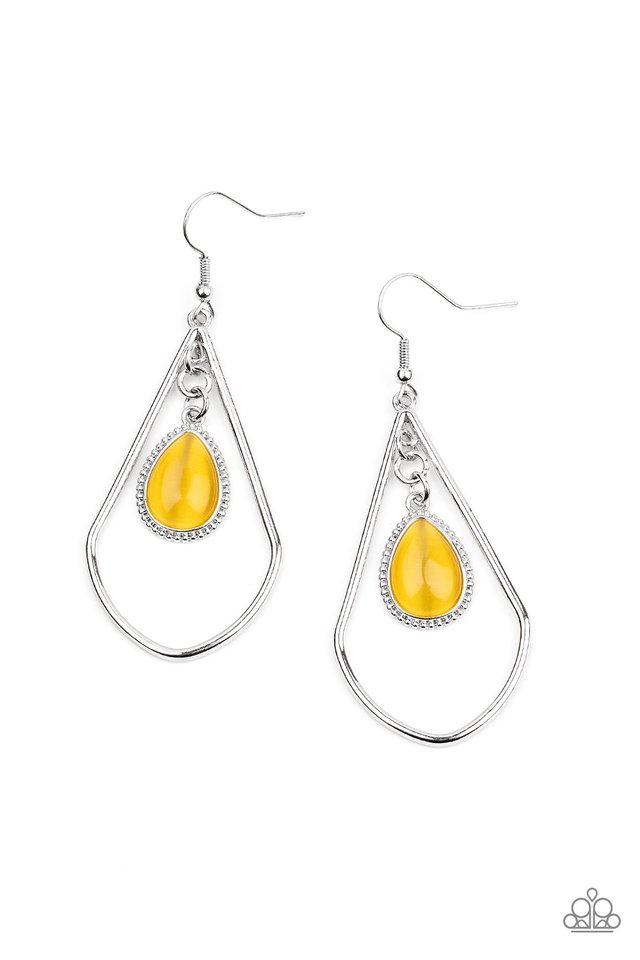 Ethereal Elegance - Yellow - Paparazzi Earring Image