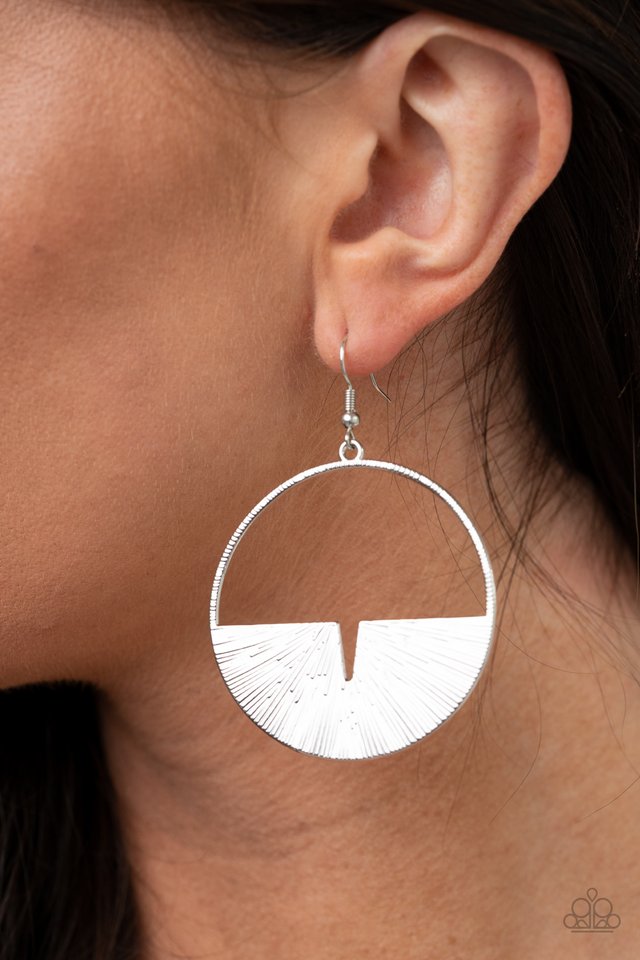 Reimagined Refinement - Silver - Paparazzi Earring Image