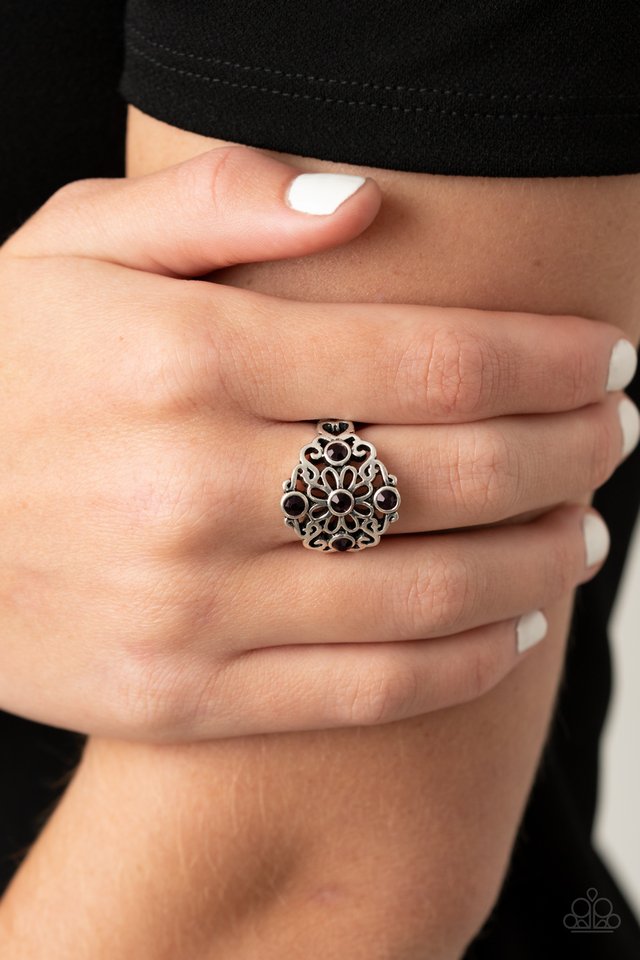 One DAISY At A Time - Purple - Paparazzi Ring Image