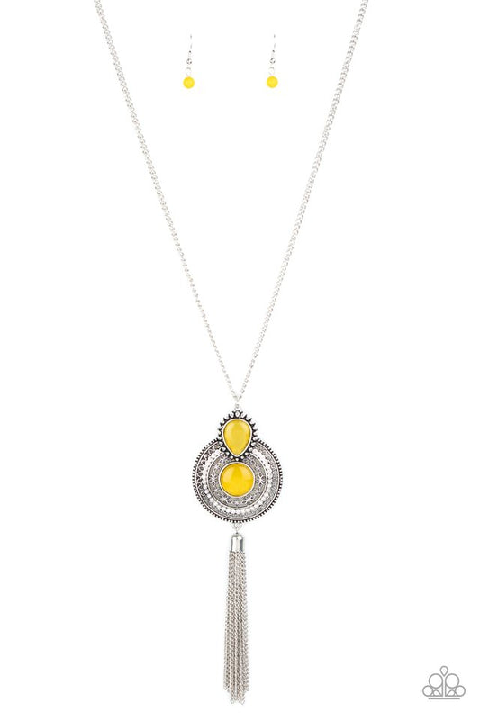 Mountain Mystic - Yellow - Paparazzi Necklace Image