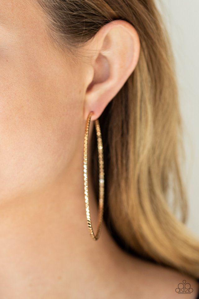 Pump Up The Volume - Gold - Paparazzi Earring Image