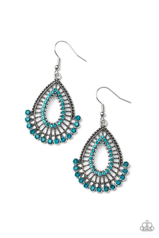 Castle Collection - Blue - Paparazzi Earring Image