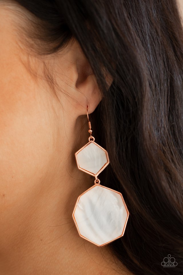 Vacation Glow - Copper - Paparazzi Earring Image