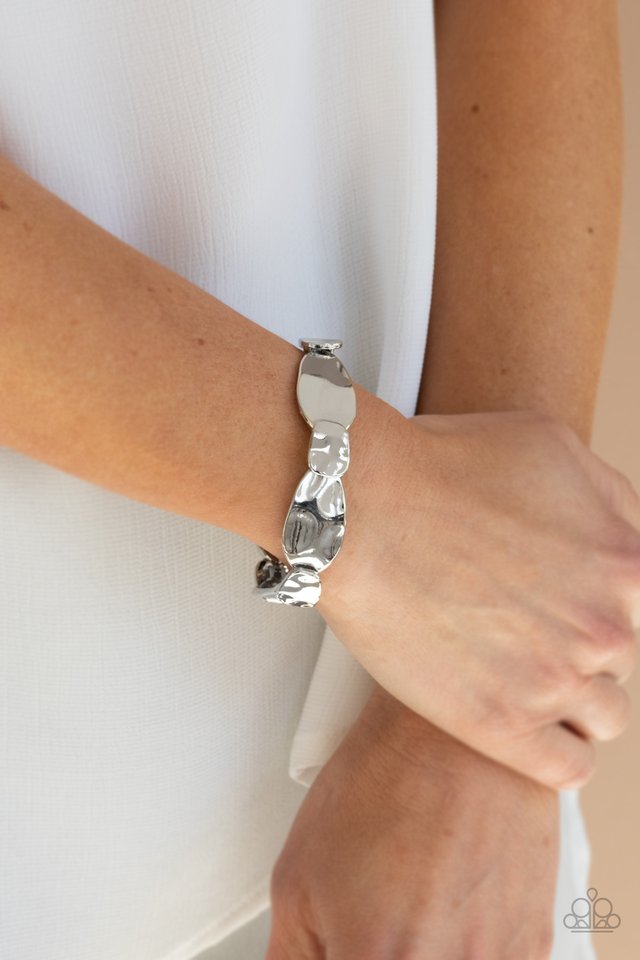 Absolutely Applique - Silver - Paparazzi Bracelet Image