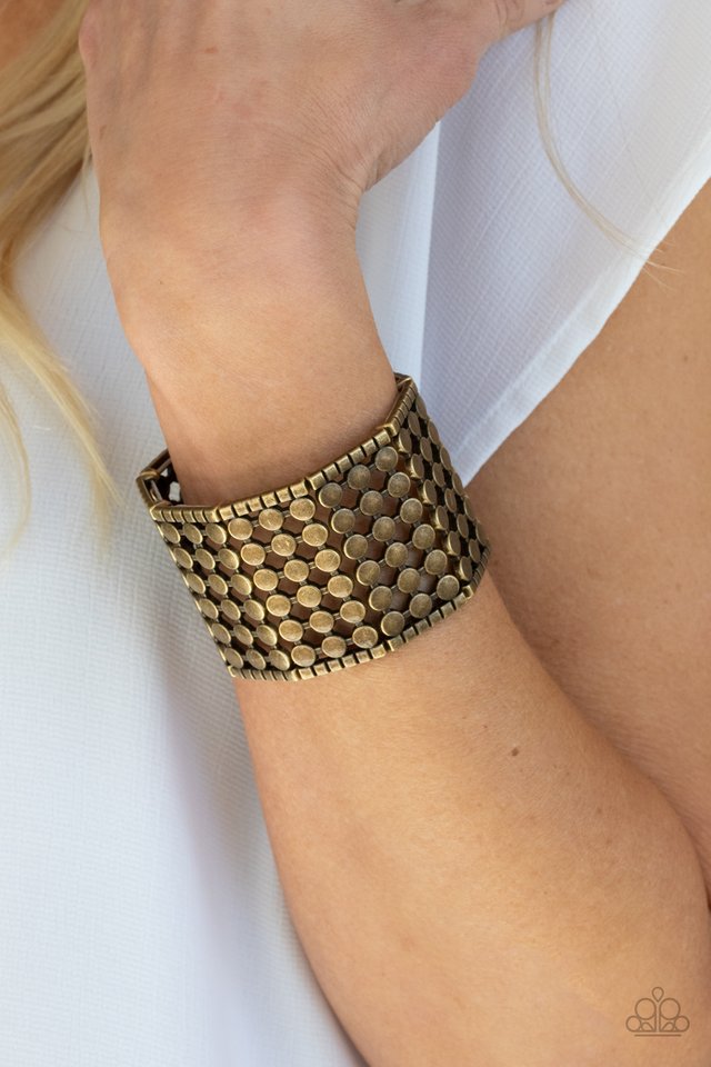 Cool and CONNECTED - Brass - Paparazzi Bracelet Image