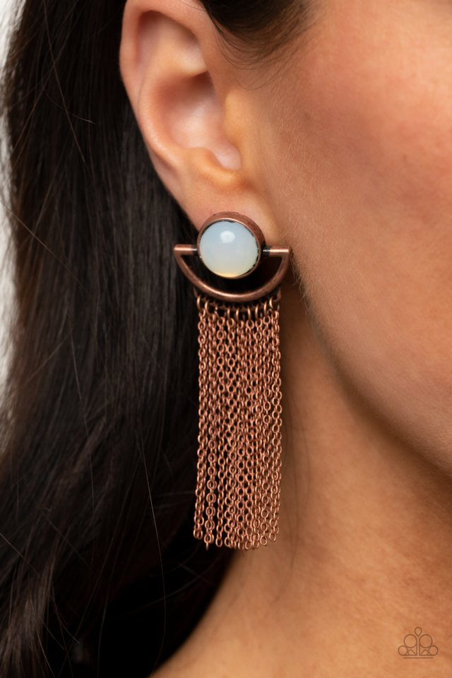 Opal Oracle - Copper - Paparazzi Earring Image