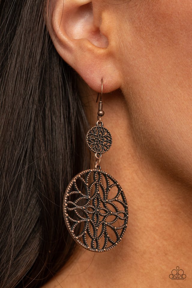 Mandala Eden - Copper - Paparazzi Earring Image
