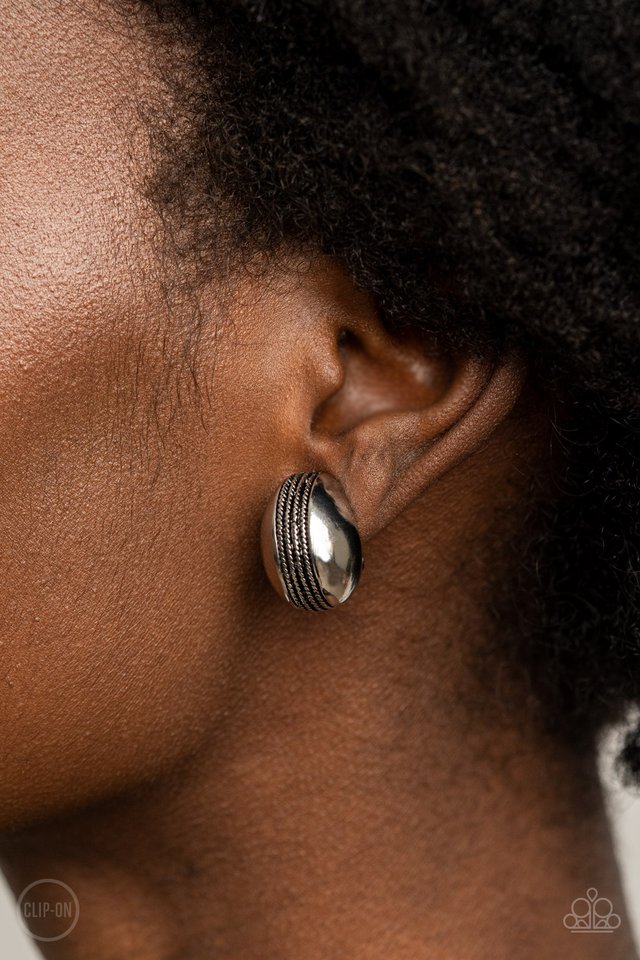​Classic Curves - Silver - Paparazzi Earring Image